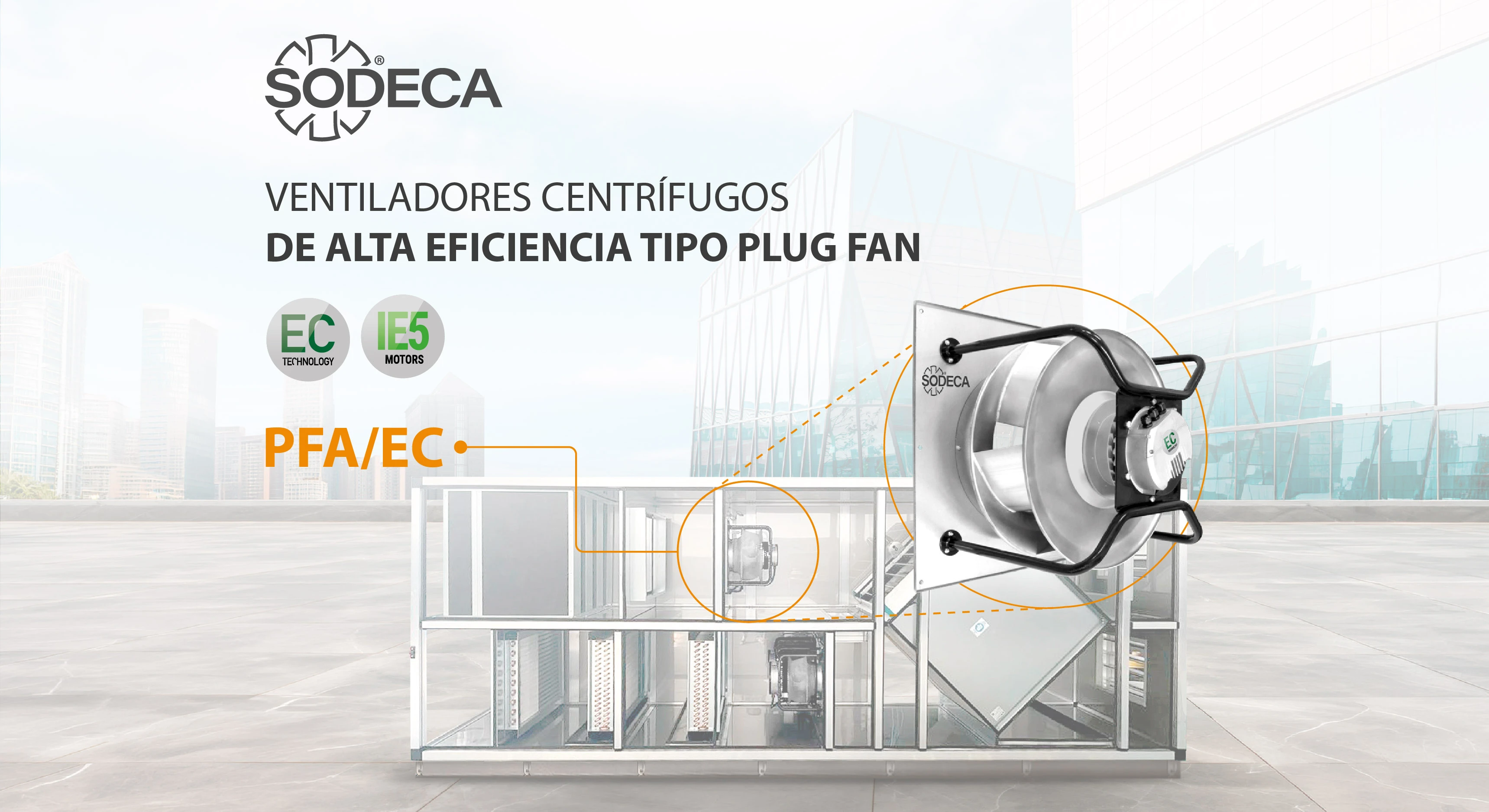 Ventiladores centrífugos Plug Fan IE5 de alta eficiencia